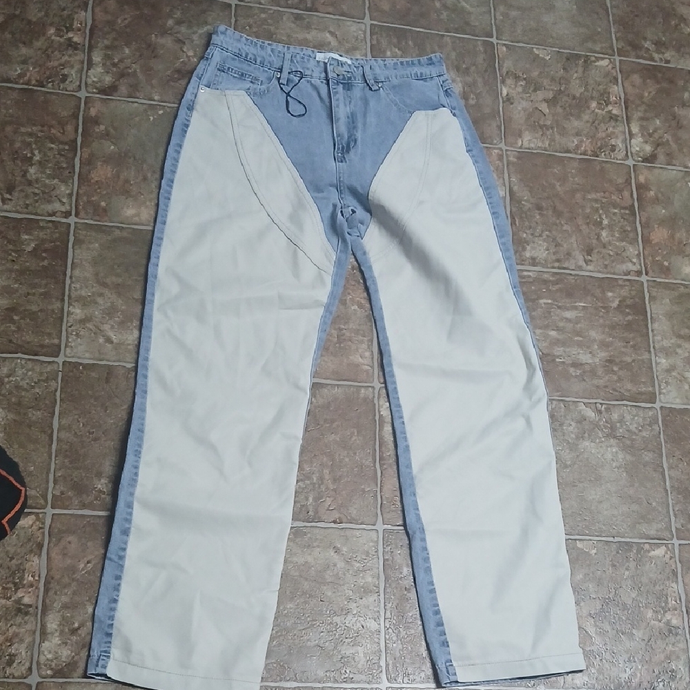 Fashion Nova Straight Light Blue Denim Jeans Size 12R